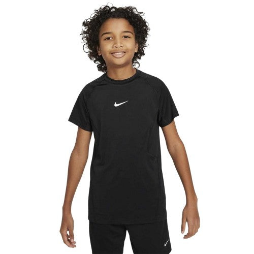 Front - Nike Boys Pro Dri-FIT Short-Sleeved Top