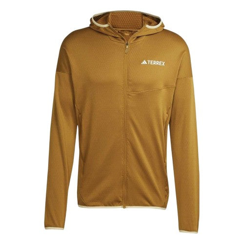 Front - Adidas Mens Terrex Regular Raglan Outdoor Full Zip Hoodie