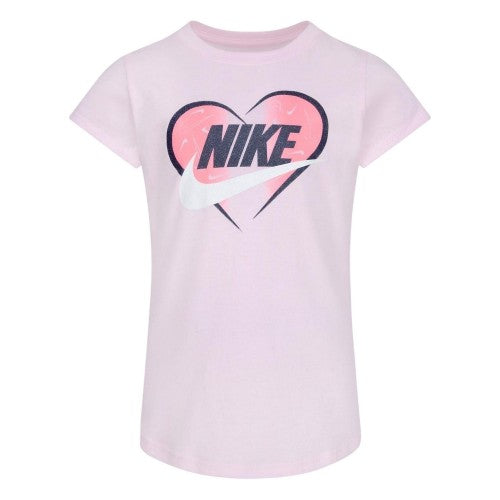 Front - Nike Girls Heart T-Shirt