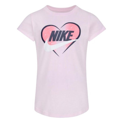 Front - Nike Girls Heart T-Shirt