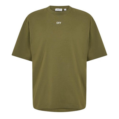 Front - Off White Mens Small Logo Oversized T-Shirt