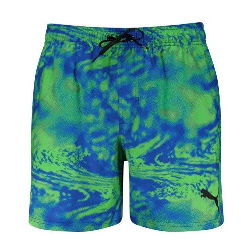 Front - Puma Boys Printed Quick Dry Swim Shorts
