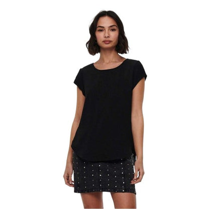 Front - Only Womens/Ladies Vic Crew Neck Relaxed Fit Blouse