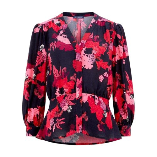 Front - French Connection Womens/Ladies Chiara V Neck Regular Blouse
