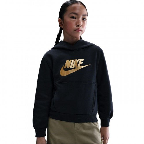 Front - Nike Childrens/Kids Text Logo Pullover Hoodie