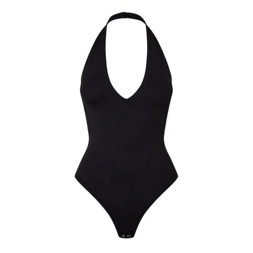 Front - Good American Womens/Ladies Halter Neck Bodysuit