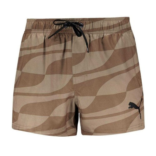 Front - Puma Mens Camo Swim Shorts