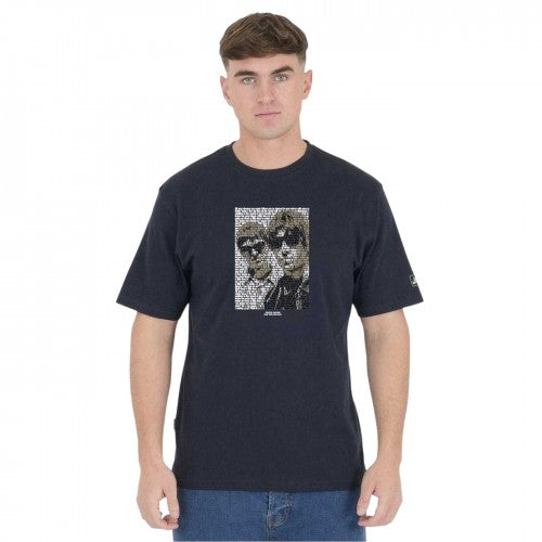 Front - Peaceful Hooligan Mens Brothers Lettering Regular T-Shirt