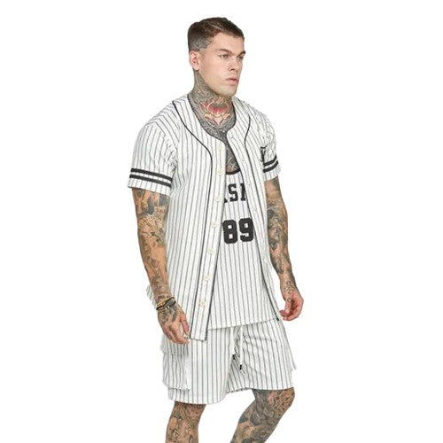 Front - SikSilk Mens Baseball Jersey