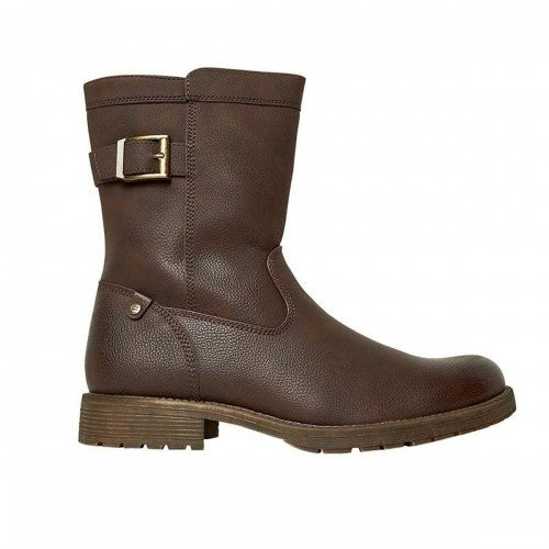Front - Nicholas Deakins Mens Chad Low Block Heel Motorcycle Boots