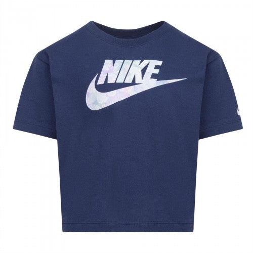 Front - Nike Girls Sci-Dye Boxy T-Shirt