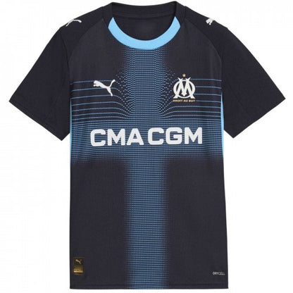 Front - Puma Childrens/Kids 2025/2026 Olympique De Marseille FC Away Shirt