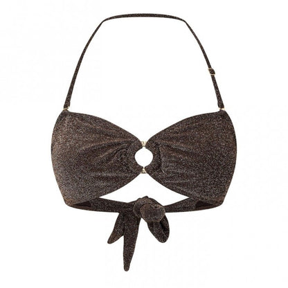 Front - Biba Womens/Ladies Glitter Bandeau Bikini Top