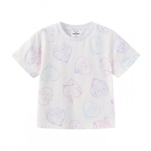 Front - Frozen Childrens/Kids Elsa Anna Olaf Printed T-Shirt