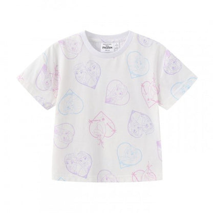 Front - Frozen Childrens/Kids Elsa Anna Olaf Printed T-Shirt