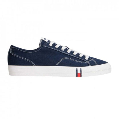 Front - Tommy Jeans Mens Canvas Flat Trainers