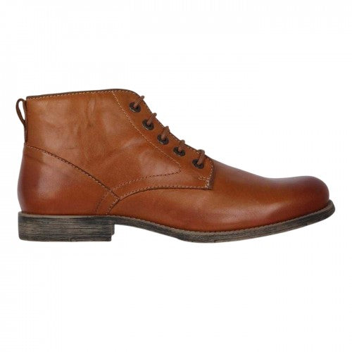 Front - Firetrap Mens Casca Vintage Look Leather Casual Flat Boots