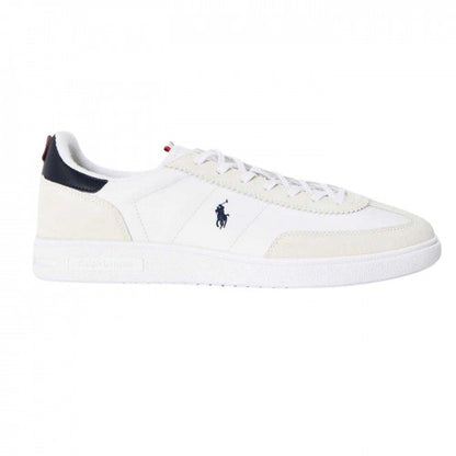 Front - Ralph Lauren Mens Bedford Leather Trainers