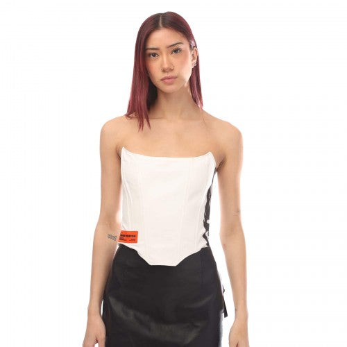 Front - Heron Preston Womens/Ladies Flaming Skull Corset Top