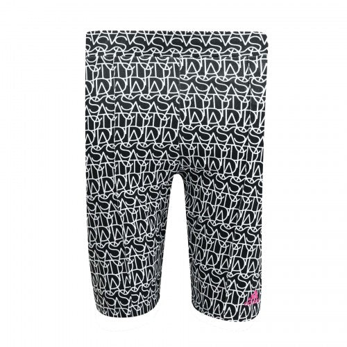Front - Adidas Boys Performance Script Shorts