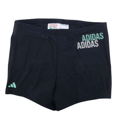 Front - Adidas Boys Logo Swim Briefs