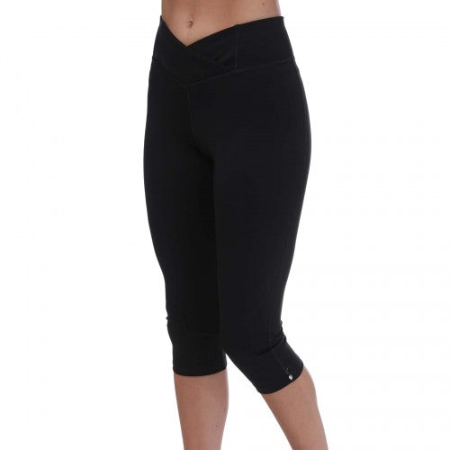 Front - Reebok Womens/Ladies Workout Ready Basic Capri Tights