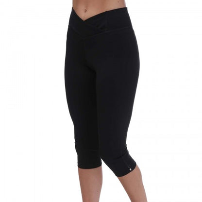 Front - Reebok Womens/Ladies Workout Ready Basic Capri Tights