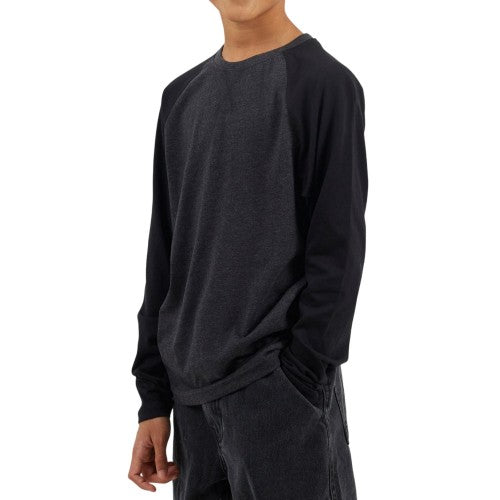 Front - Brave Soul Boys Raglan Long-Sleeved T-Shirt