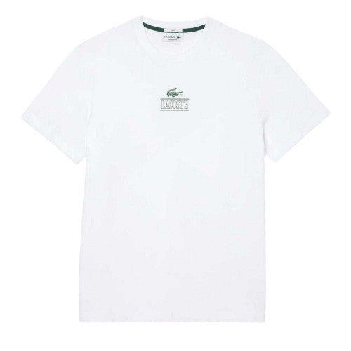Front - Lacoste Mens Embroidered Logo Cotton T-Shirt