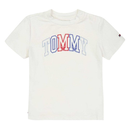 Front - Tommy Hilfiger Childrens/Kids Logo Outline T-Shirt