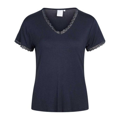 Front - CCDK Copenhagen Womens/Ladies Lace Trim Pyjama Top