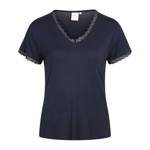 Front - CCDK Copenhagen Womens/Ladies Lace Trim Pyjama Top