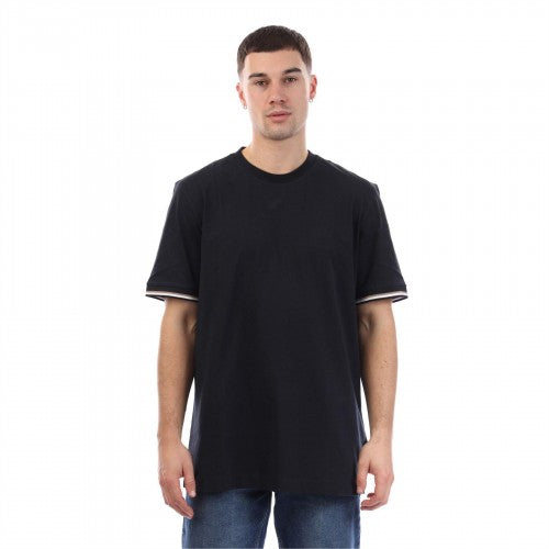 Front - Boss Mens Signature Stripes Regular T-Shirt