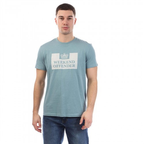 Front - Weekend Offender Mens McMoney Box Logo T-Shirt