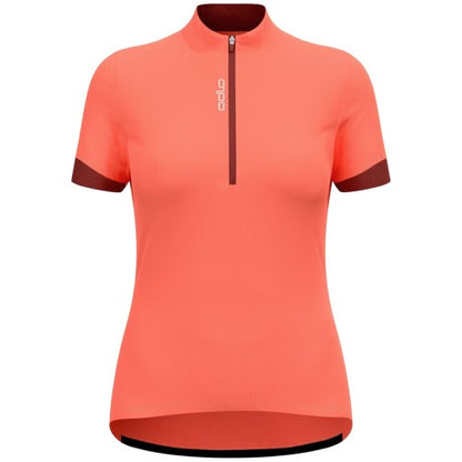 Front - Odlo Womens/Ladies Colour Block Regular Cycling Jersey