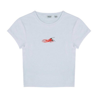 Front - Jack Wills Womens/Ladies Chili Pepper Fitted Crop Top