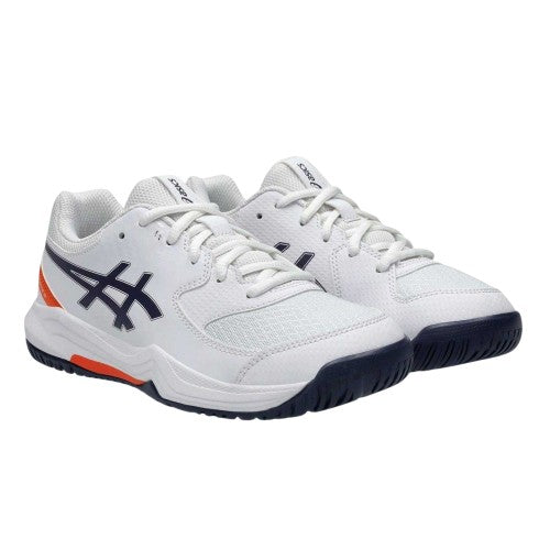 Front - Asics Childrens/Kids Gel Dedicate 8 Side Stripe Tennis Shoes
