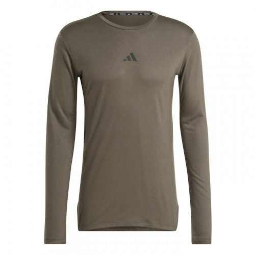Front - Adidas Mens Aeroready Slim Long-Sleeved T-Shirt