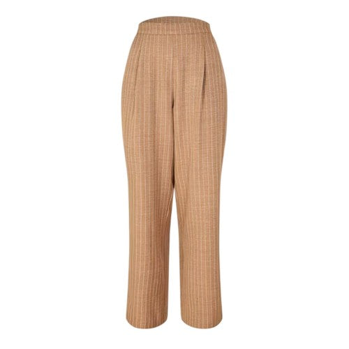 Front - Biba Womens/Ladies Vertical Stripe Wide Leg Trousers