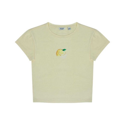 Front - Jack Wills Womens/Ladies Lemon Slim Crop Top