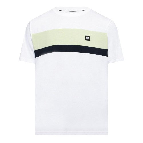 Front - Weekend Offender Mens Crossword Chest Stripe Regular T-Shirt