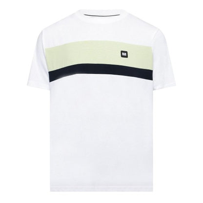 Front - Weekend Offender Mens Crossword Chest Stripe Regular T-Shirt