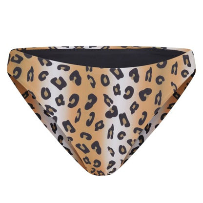 Front - Brave Soul Womens/Ladies Leopard Print Reversible Bikini Bottoms