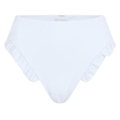 Front - Brave Soul Womens/Ladies Frill High Waist Bikini Bottoms