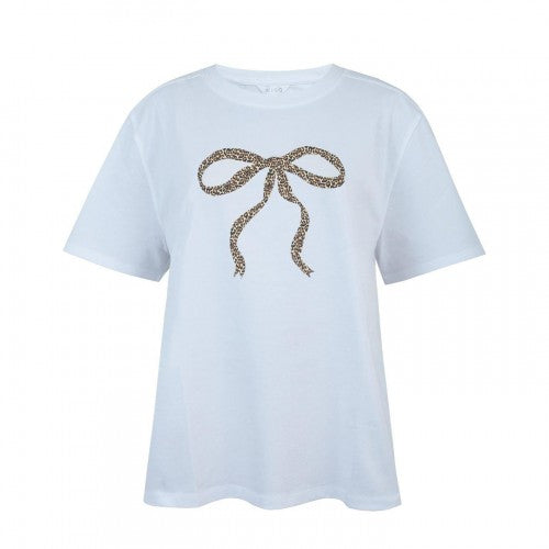 Front - Miso Womens/Ladies Bow Oversized T-Shirt