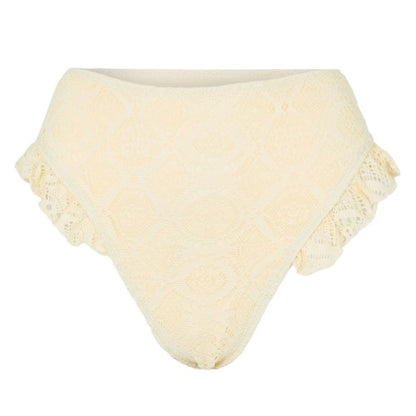 Front - Brave Soul Womens/Ladies Crochet Panel High Waist Bikini Bottoms