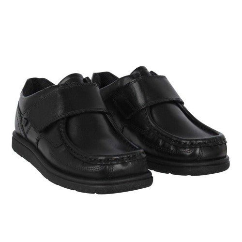 Front - Lee Cooper Childrens/Kids Waltham Vel Leather School Shoes