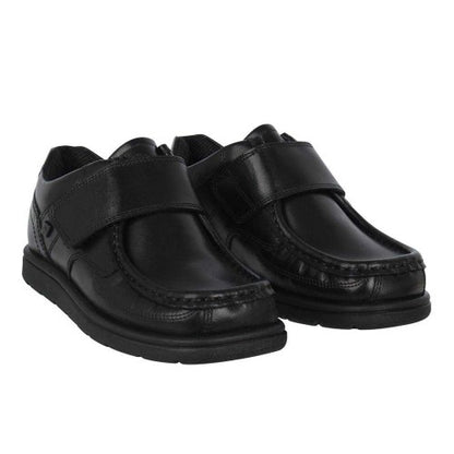 Front - Lee Cooper Childrens/Kids Waltham Vel Leather School Shoes