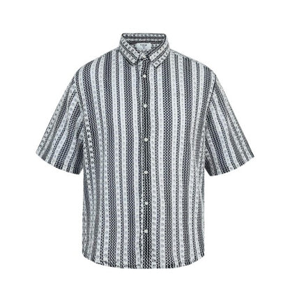 Front - Firetrap Mens Patterned Short-Sleeved Shirt