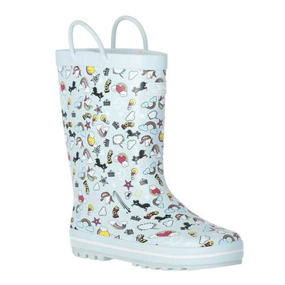 Front - Trespass Childrens/Kids Starryton Unicorn Wellington Boots